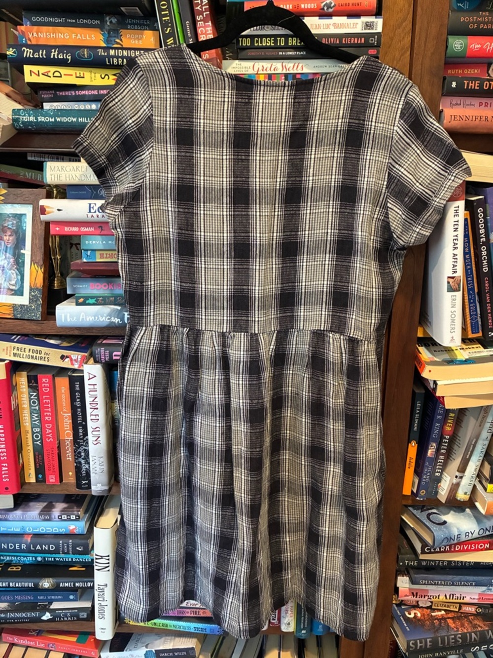 EUC Pyne & Smith Dress No. 10 in Black and Grey Plaid - Picture 5 of 5